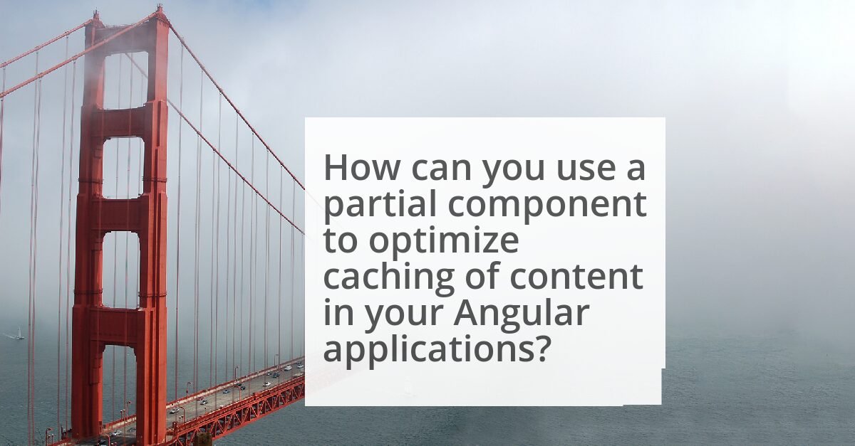 Displaying cacheable content with a partial component in Angular image