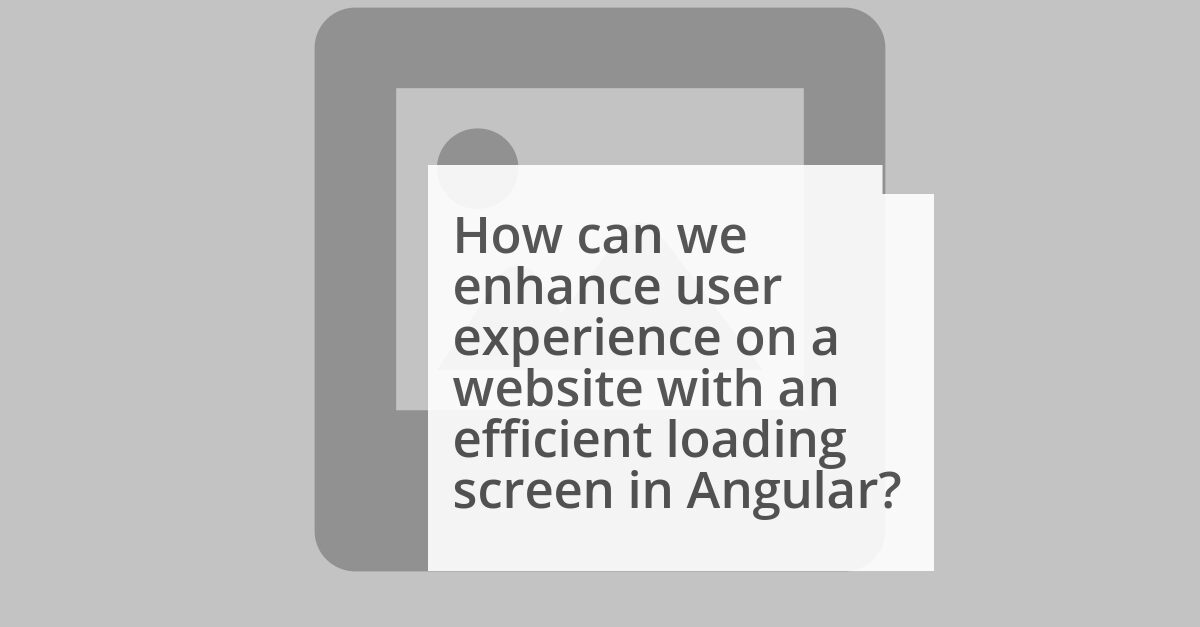 Create the Loading in Angular image